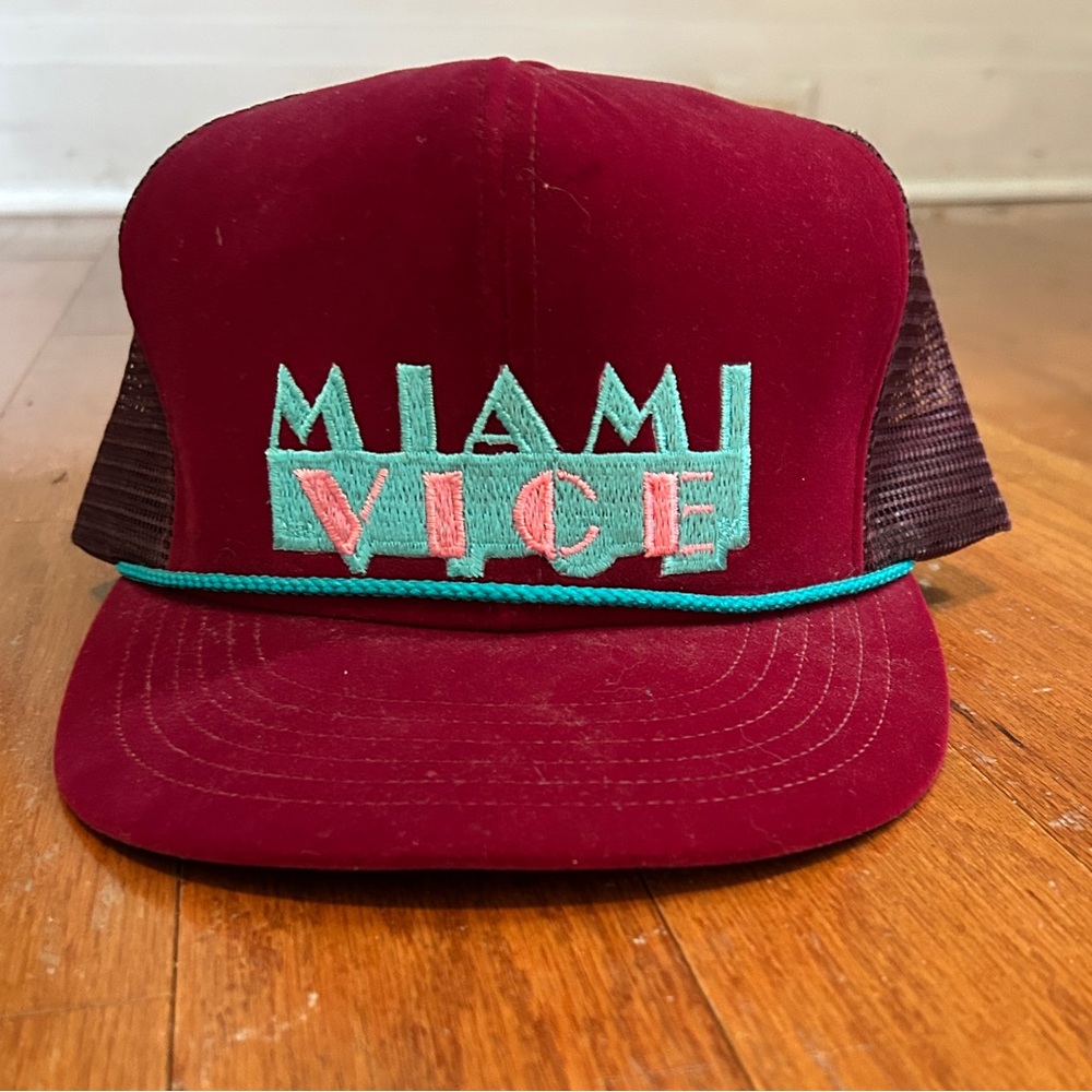 Vintage Velour Miami Vice Trucker Snapback Hat